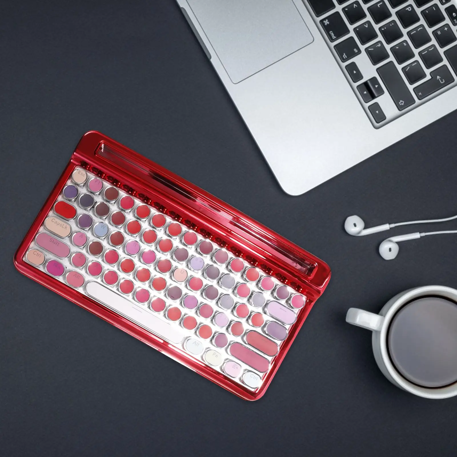 

Клавиатура Механическая в стиле ретро панк, 76 клавиш, Bluetooth 2022, 6000 мАч