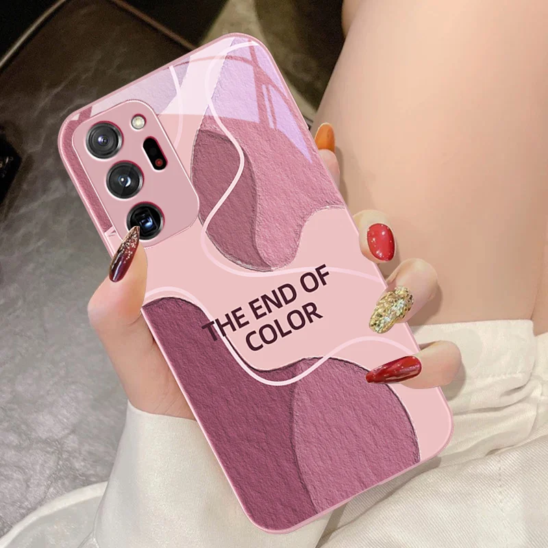 Персонализированные Цветные Блоки для Samsung Galaxy Note 8 9 10 PRO 20 Ultra A01 02 03 Core 04E 4G 12 13