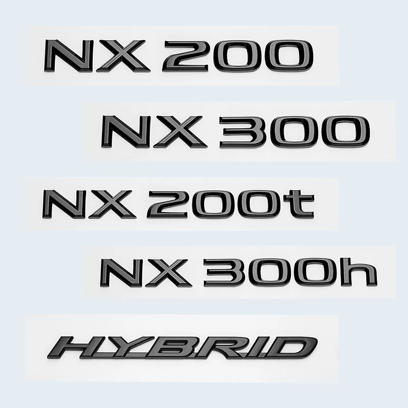 

Глянцевые черные буквы ABS NX200 NX300 NX200t NX300h гибридная Эмблема для багажника Lexus логотип наклейка значок аксессуары