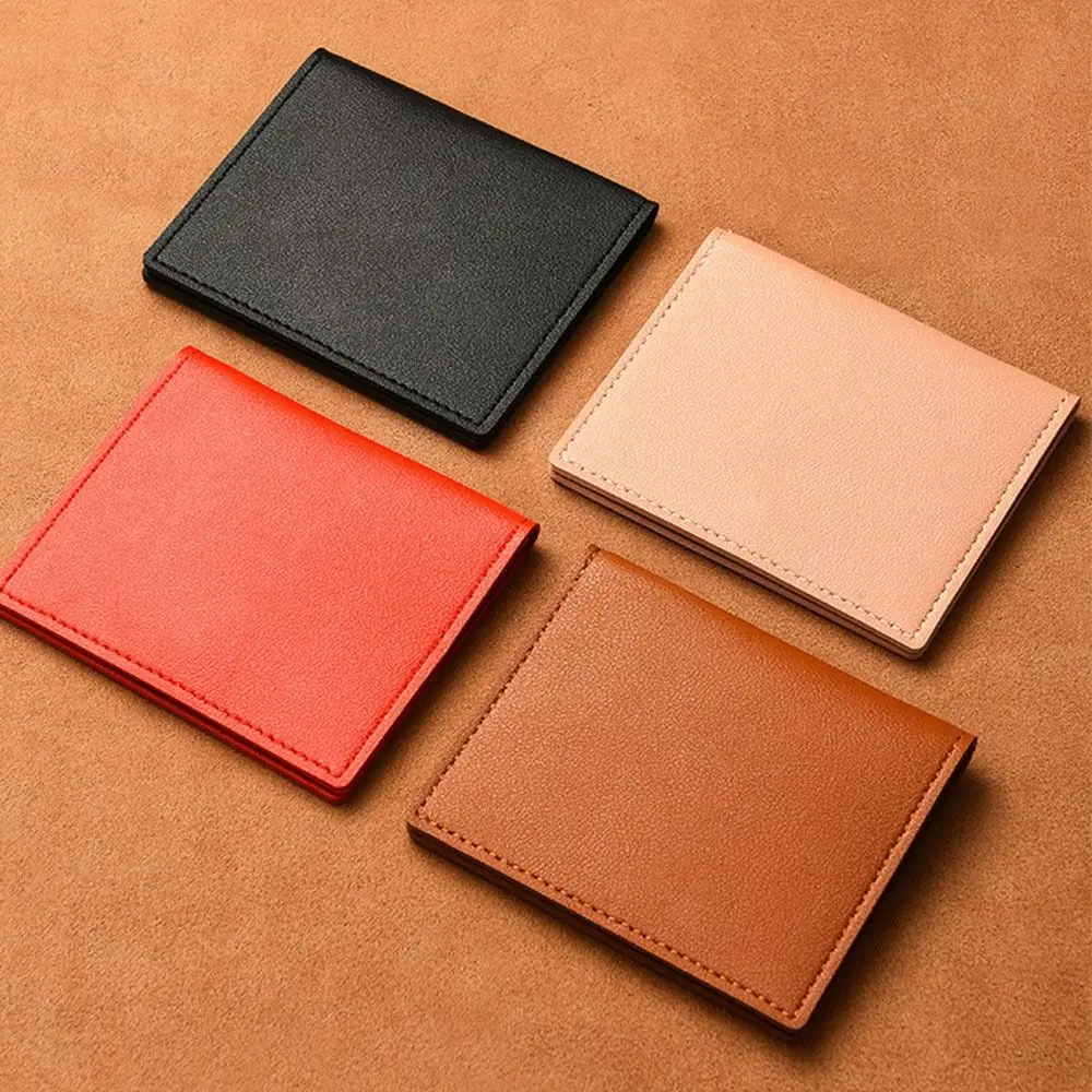 

Ultra Thin Snap Button Coin Purse PU Leather Korean Style Wallets Short Clutch Bag Bank Card Holder Women Card Bag