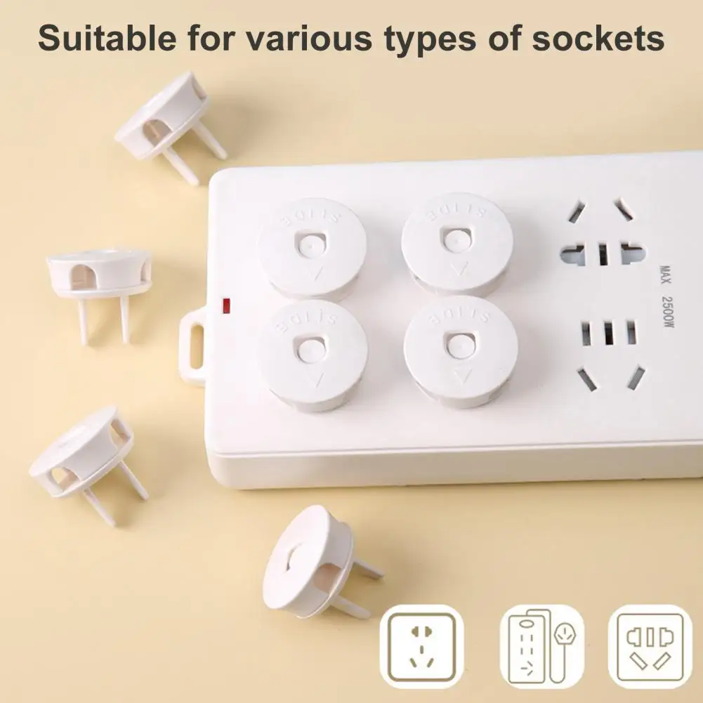 

4Pcs/Set Socket Plug Insulated Protective Baby Safety Anti-electric 360 Degree Rotate Socket Cover Household Supplies