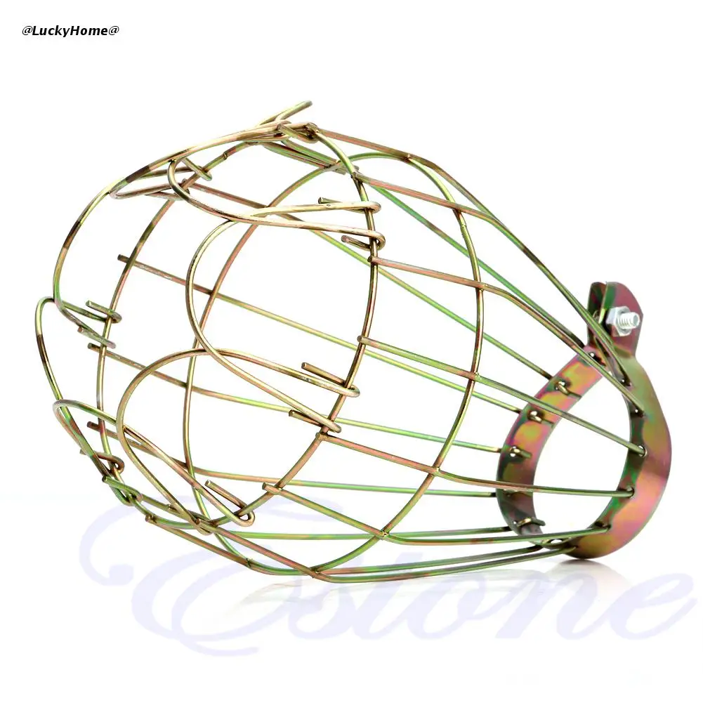 

11UA Industrial Retro Iron Wire Guards Bulb Clamp Metal Lamp Cage Trouble Light YF