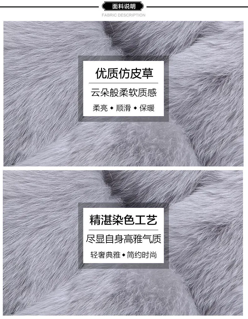 2022 Autumn Winter Coat Women's Fur One Fox Fur Stitching Imitation Fur Loose Long Coat Hooded Nine Quarter Sleeve Mink Fur Coat