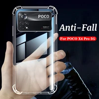 for poco x4 pro phone shockproof clear protective case transparent back cover protector for xiaomi poco x4 pro 5g accessories