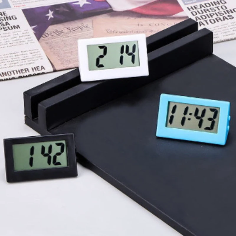 Минималистичные мини-электронные часы бесшумные настольные с дисплеем времени