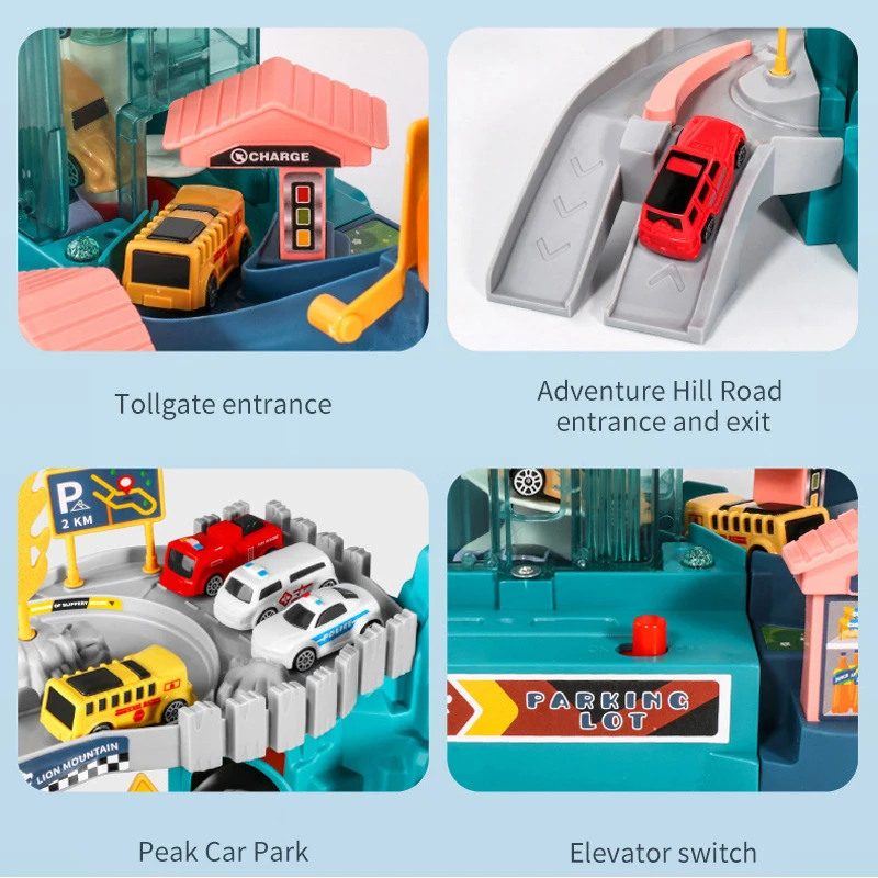 Kids Dinosaur Lion King Panshan Railcar Curved Road Adventure Track Car Boys Interactive Games Children Birthday Toys Gifts |