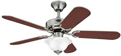 

7237500 Richboro SE Indoor Ceiling Fan with Light, 42 Inch, Brushed Nickel Air cooler Portable fan Small fan Solar fan Summer ga