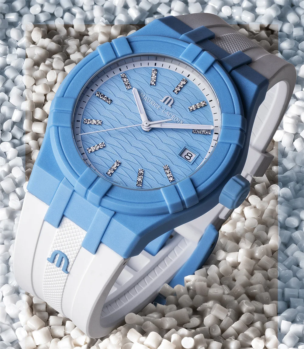Maurice Lacroix AIKON Tide Collection Fashion Luxury Eco-Friendly Case Color 40mm Rubber Strap Quartz Watch Couple Watch Unisex