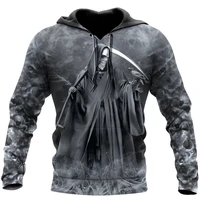 new grim reaper and skull pattern 3d printed hoodie and sweatshirt fashion mens fall zip hoodie unisex casual sweatshirt