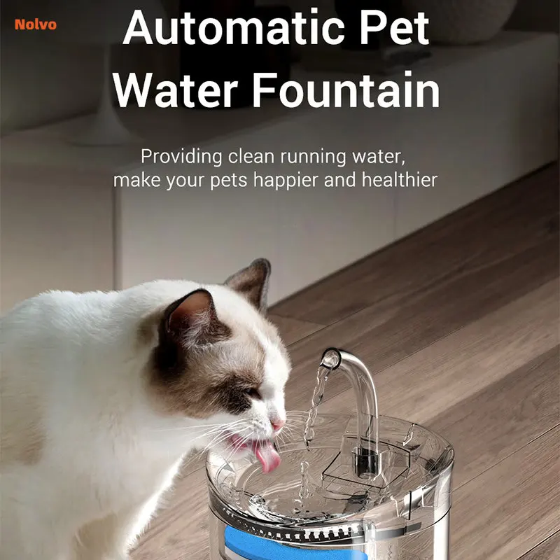 2L Large Capacity Pets Water Dispensercat Water Fountain Filter With Faucet Dog Water Dispenser Auto Drinking Fountain Filters