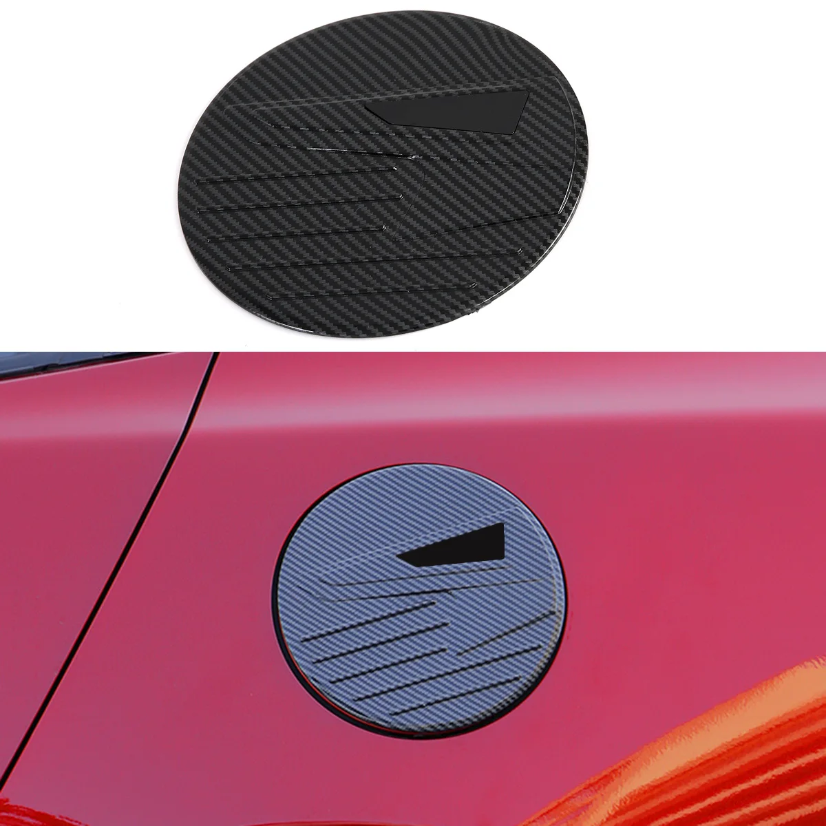 

High Quality ABS Carbon Fiber Fuel Tank Cap Trim Parts for Mazda 3 BP Sedan Hatchback 2019 2020 2021 2022 Car Accessories