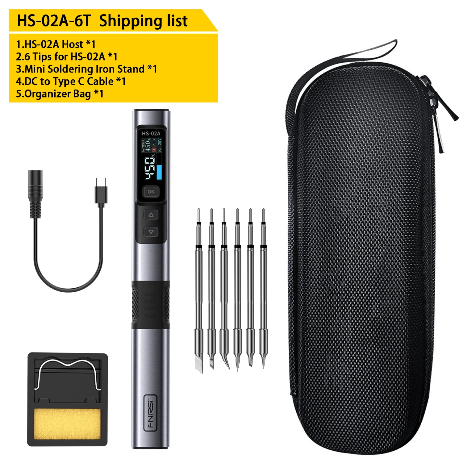 

Портативный паяльник FNIRSI HS-02 100 Вт