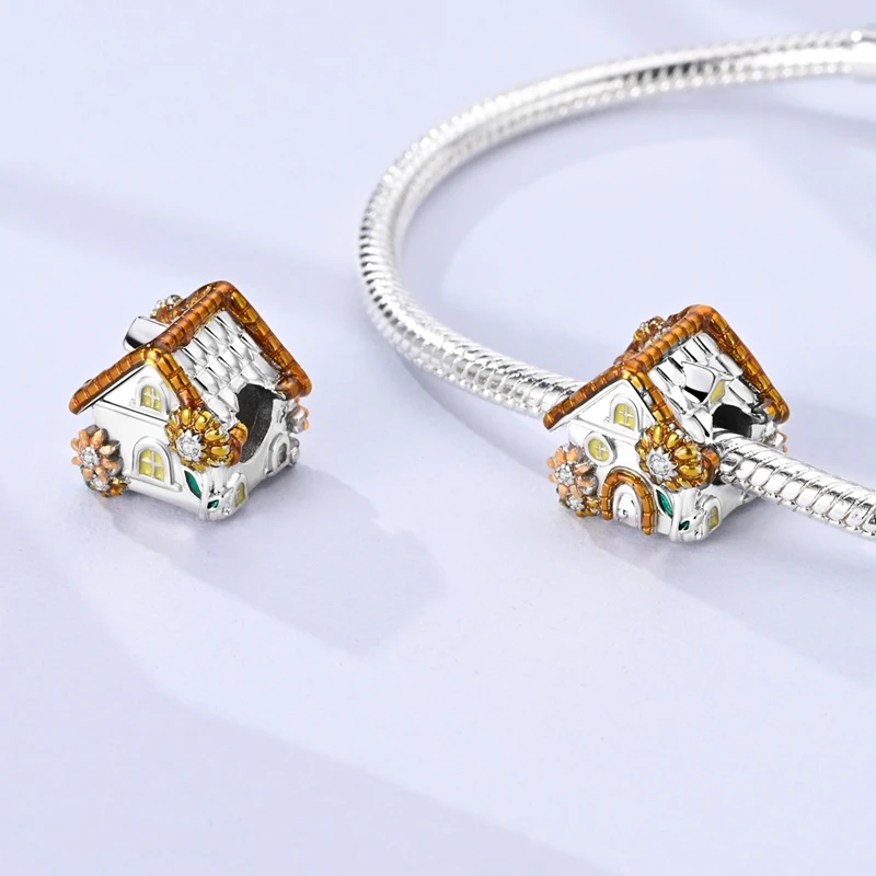 925 серебряный лук домик Lucky Mom бусины бабочка подкова подвески подходят