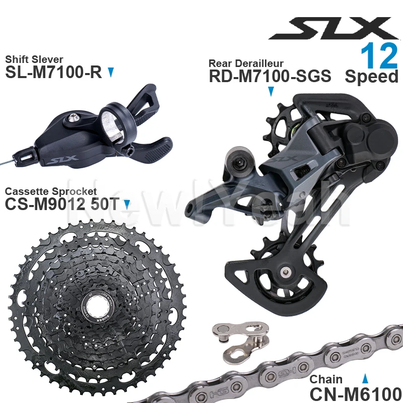 Переключатель скоростей SHIMANO SLX M7100 1x1 с задним переключателем передач и кассетной