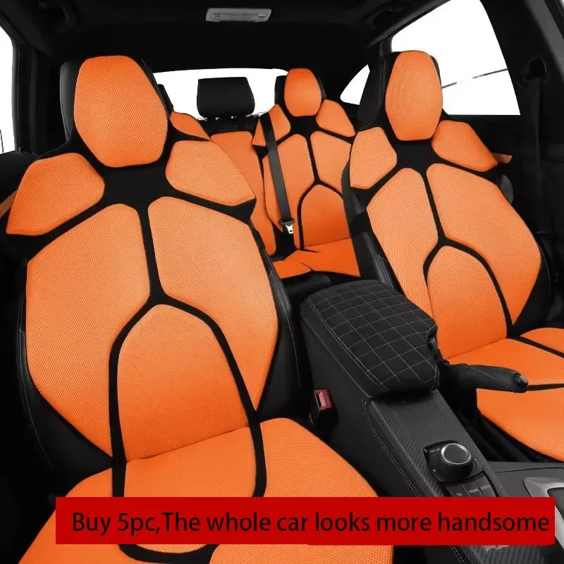Фото Дышащая сетчатая накладка на автомобильное сиденье для Chery Tiggo 5X 2020-2026 с эргономичной поясничной поддержкой и защитой от скольжения №5