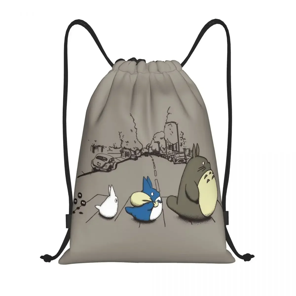 

Studio Anime My Neighbor Totoro Drawstring Bags Men Women Portable Sports Gym Sackpack Hayao Miyazaki Shopping Storage Backpacks