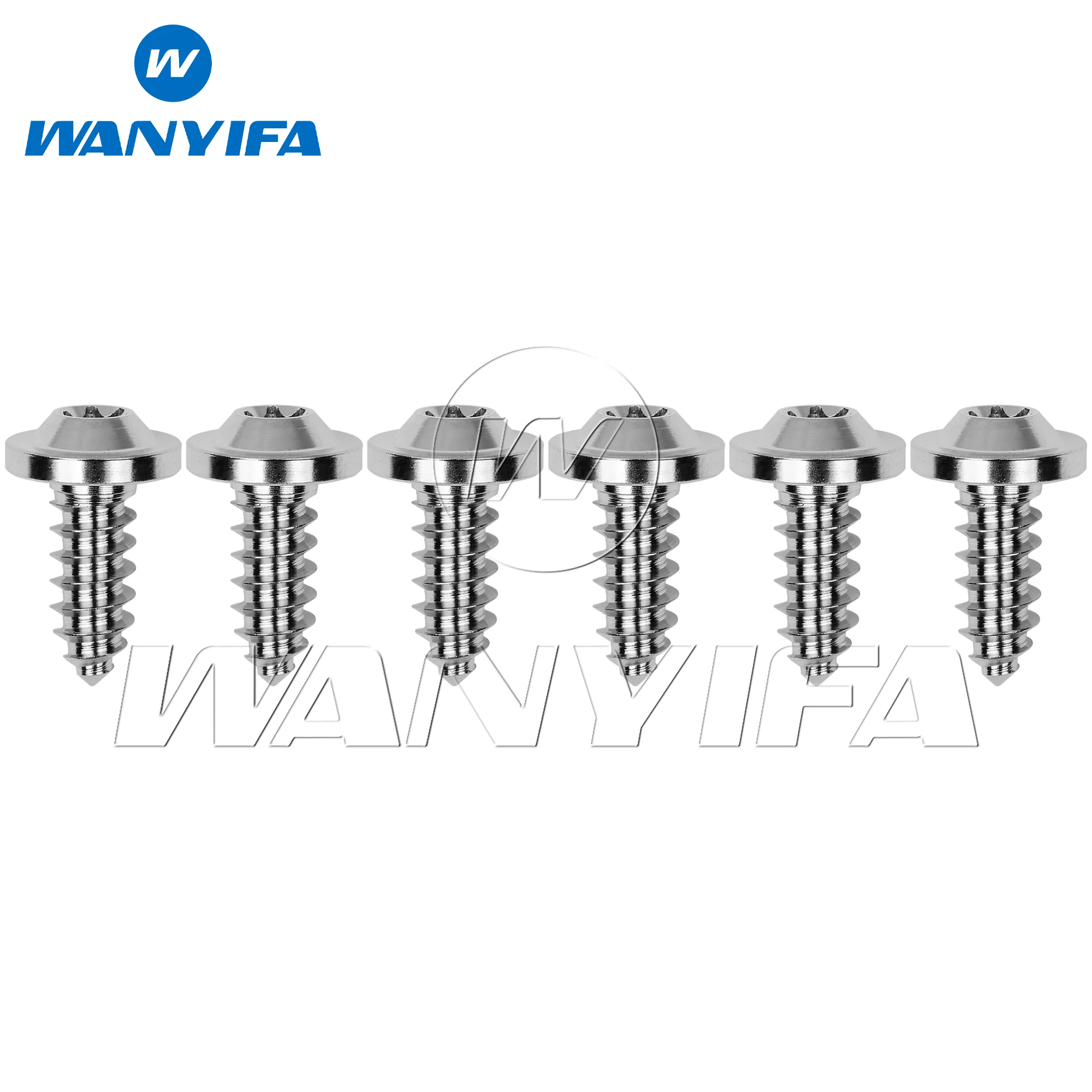 

Титановый болт Wanyifa, 6 шт., M4/M5/M6x15, 17 20, 25 мм, саморезы с головкой Torx для велосипеда, мотоцикла, автомобиля, лодки, Ti-крепеж