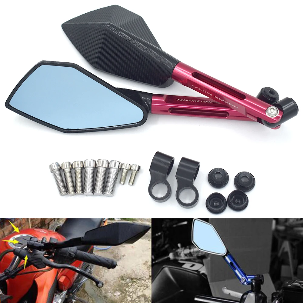 

Universal Motorcycle CNC Aluminum Adjustable rearview mirror 8mm 10mm for Kawasaki ZZR600 ZX6R ZX636R ZX6RR ZX9R ZX10R Z1000