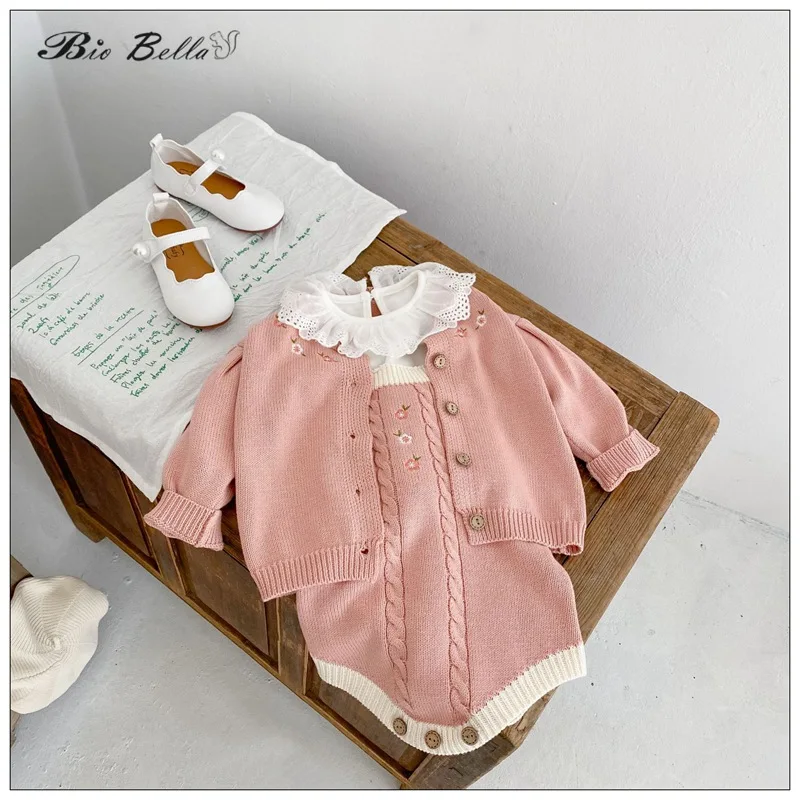 

Зимние Детские свитера с цветами для маленьких девочек осень 2022 г вязаный свитер на день рождения свитер для новорожденных детская зимняя о...