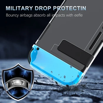 Transparent TPU Soft Case Joycon Protective Shell Cover for Nintendo Switch NS Console Crystal Clear Back Protector Accessories 5