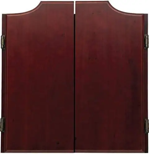 

International Stained Wooden Dart Board Cabinet