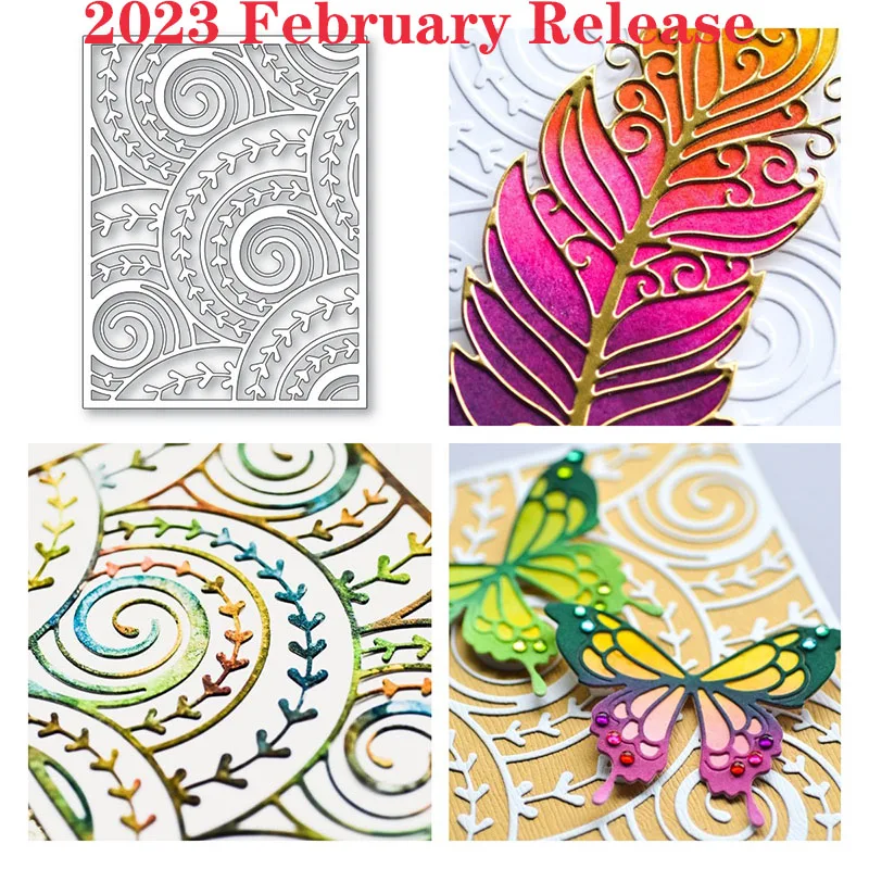 Рамки для пластин Curlicue, выпуск 2023 года, металлические пресс-формы для рукоделия, скрапбукинга, творчества, фотоальбома ручной работы
