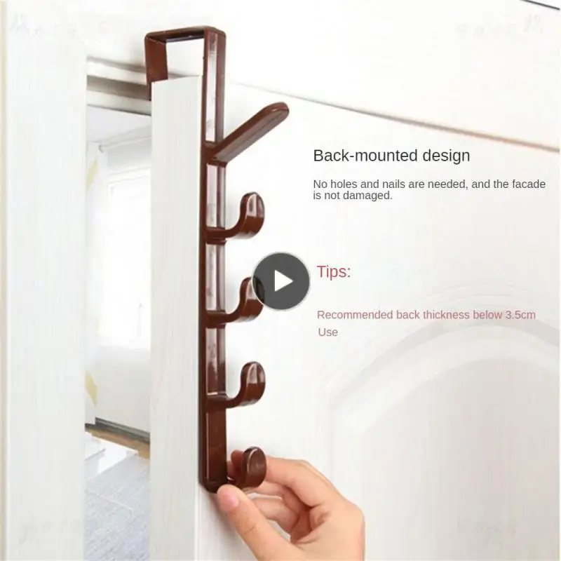 

Convenient Clothes Hanging Rack Abs Durable Home Storage Hooks Hanging Rack Plastic Bedroom Door Hanger Hook Strong Flexible