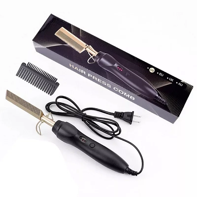 New in Hair Comb Hair Straightener Anti-scalding Hot Heating Comb Hair Curling Straightening Tool  Wet And Dry Hair free shippin
