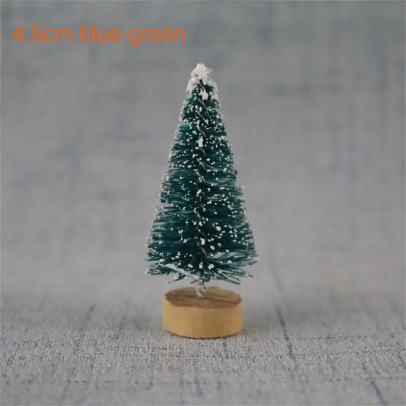 12 Piece DIY Mini Christmas Tree Sisal Silk Cedar - Desktop Decoration Small 2025 Xmas New Year Navidad Decor
