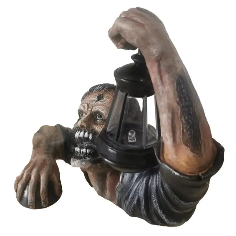 

Halloween Zombie Lantern Halloween Zombie Decor Zombie Outdoor Lights Zombie Resin Statue Personalized Handmade Crafts Halloween