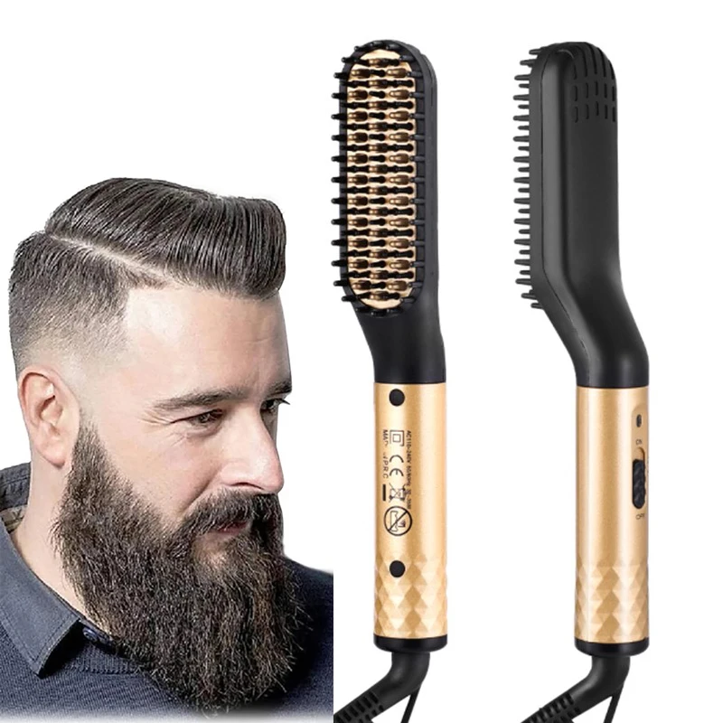 

Straightening Brush Professional Hair Comb Brush Beard Straightener Multifunctional Hair Straightening Comb Beard Hair Styler