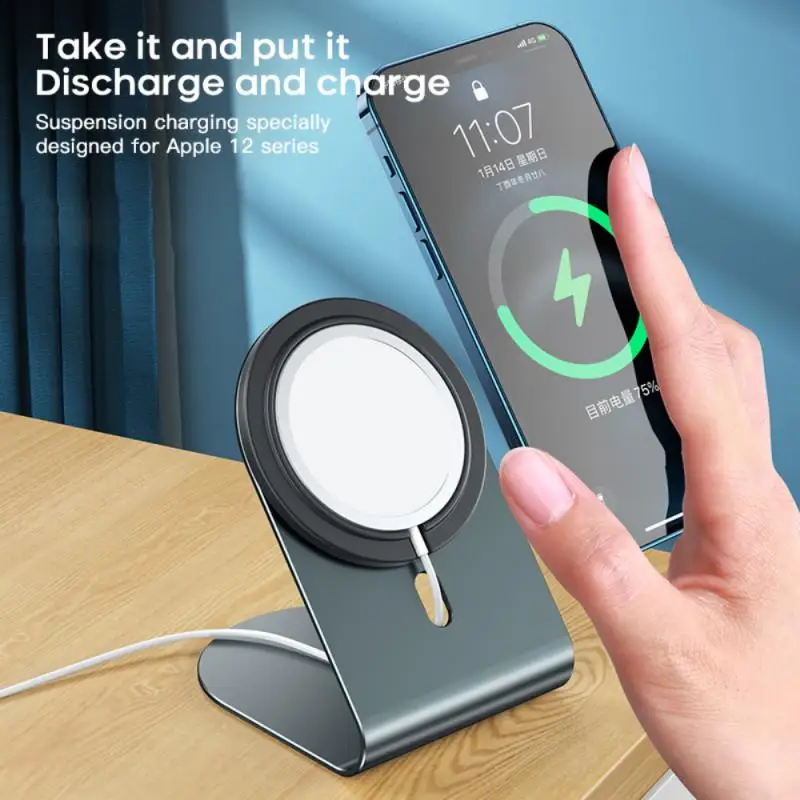 

Phone Holder Silver Portable Durable Non-slip Mobile Phone Holder Accessories Holder Pad Base New For Iphone 12 Desk Charging