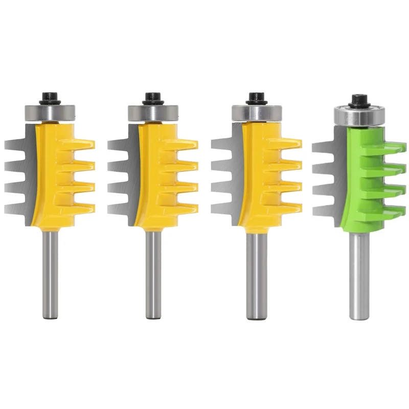 

Reversible Finger Glue Joint Router Bit 6mm 1/4" 8mm Shank Tenon Knife Cone Woodworking Milling Cutter for DIY Furniture