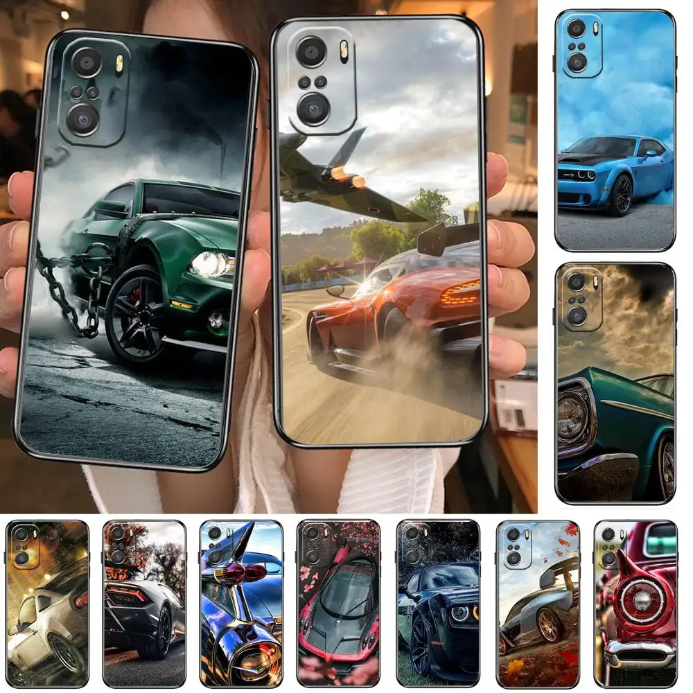 

Luxury luxury sports car Phone Case For xiaomi redmi 11 Lite pro Ultra 10 9 8 MIX 4 FOLD 10T Black Cover Silicone Back Prett
