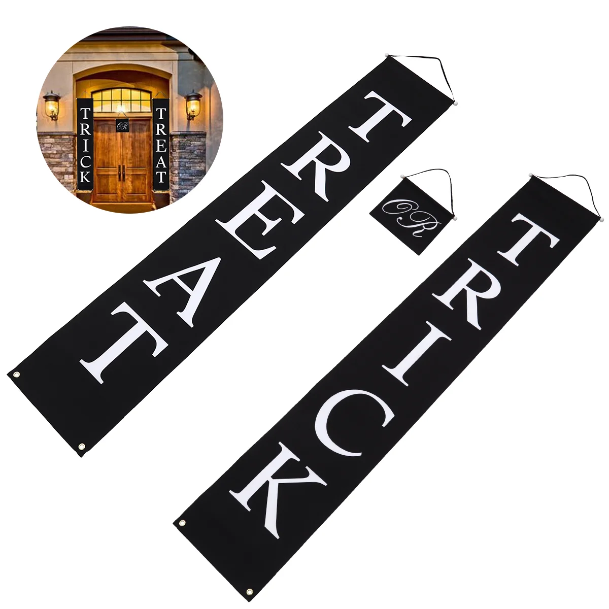 

Banner Party Hanging Clearance Fall Sign Banners Curtain Door Pendant House Haunted Decorations Treat Or Trick Decoration