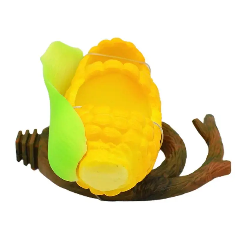 In Corn Shape Feeder African Greys Budgies Parakeet Cockatiels Conure Lovebird Finch Food Cup