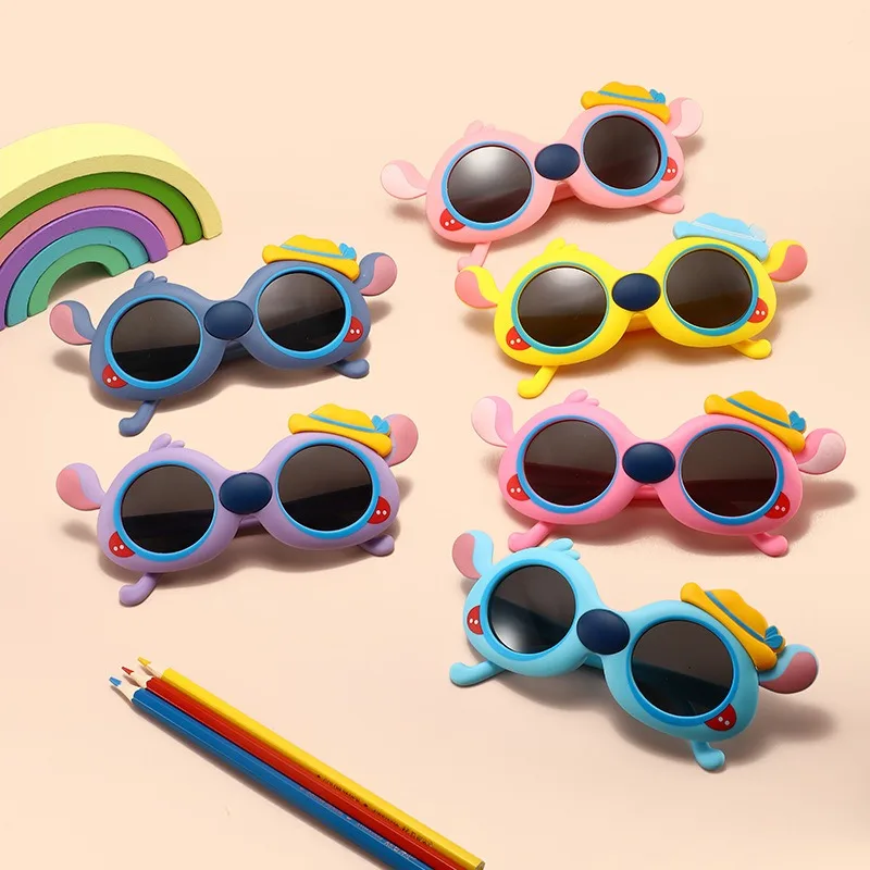 Солнцезащитные очки Disney Stitch милые аниме-мультяшные ангелы модные портативные