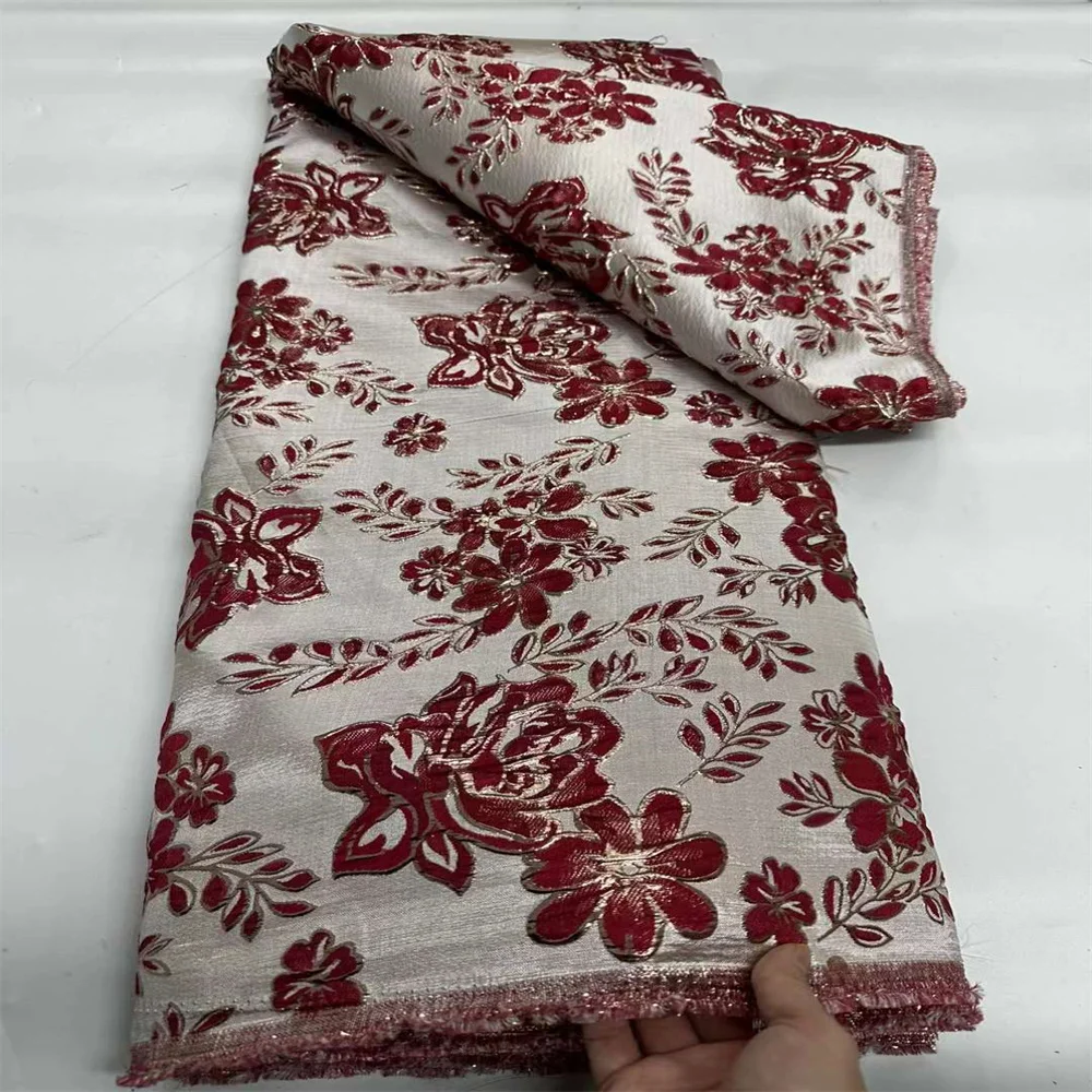 2024 новейшая элегантная жаккардовая кружевная ткань с французской парчой