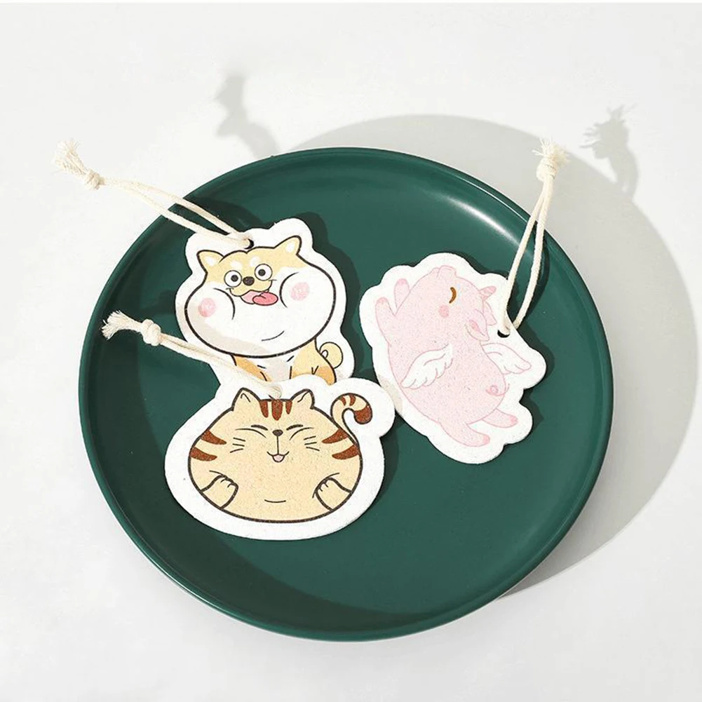

Cute Wood Pulp Cotton Absorbent Rag Kitchen Dishwashing Dish Towel Wipe Scouring Pad Magic Eraser Sponge Wipe Dry Sponge Block