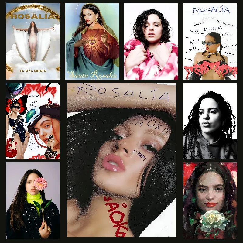 Hip Hop Singer Rosalia Motomami Music Album Poster Self-adhesive Art Waterproof Paper Sticker Coffee House Bar Room Wall Decor