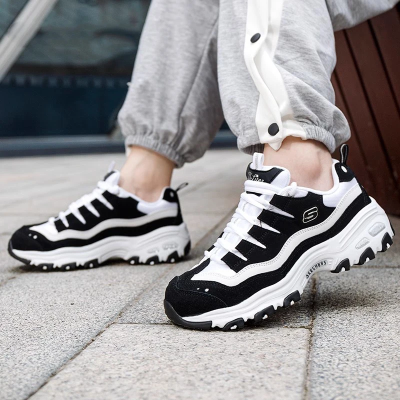 Skechers Женские кроссовки Fashion Повседневная обувь Ретро амортизирующая Panda