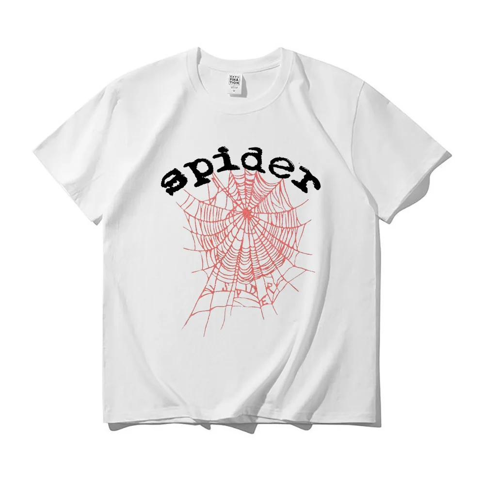 

Spider Web Graphic Print T Shirt Spider Young Thug King Tshirt Angel Number Series T-shirts Men Women Cotton Tees