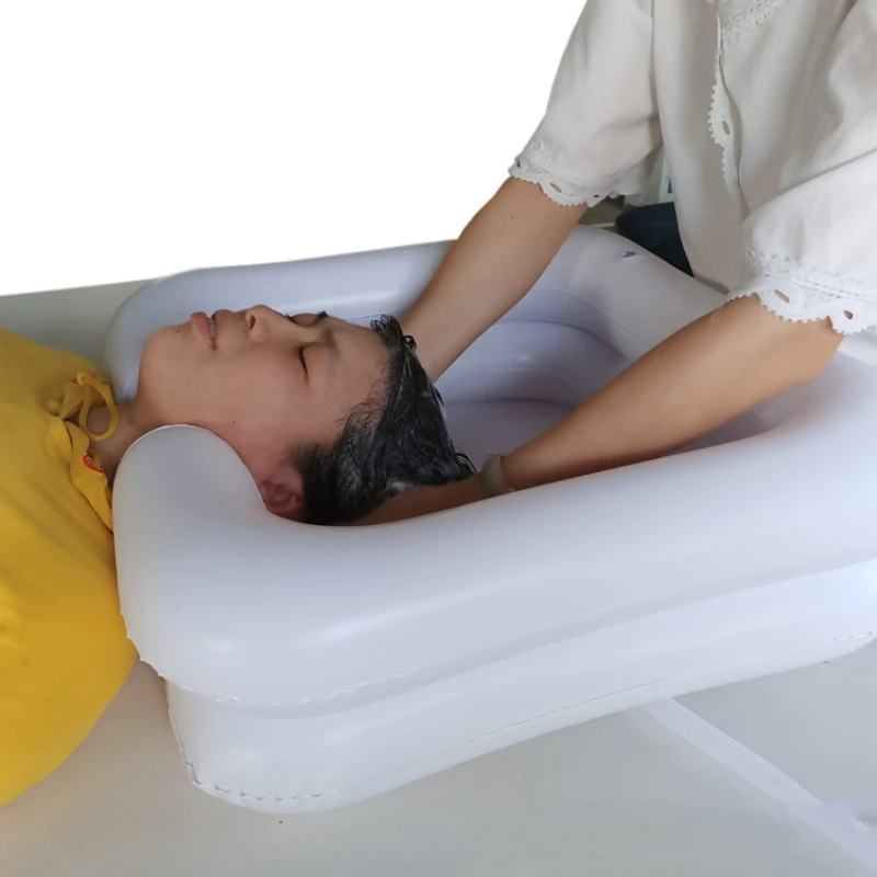 

Portable Bathtubs Inflatable Hair Washing Basin Shampoo Tray Handicap Disabled Elderly Bed Nursing Aid Sink Supplies Home