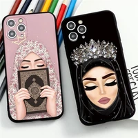 muslim islamic gril phone case for iphone 13 11 12 pro max xs max mini xr x soft tpu cover for iphone 6 s 7 8 plus se 2020 fudna