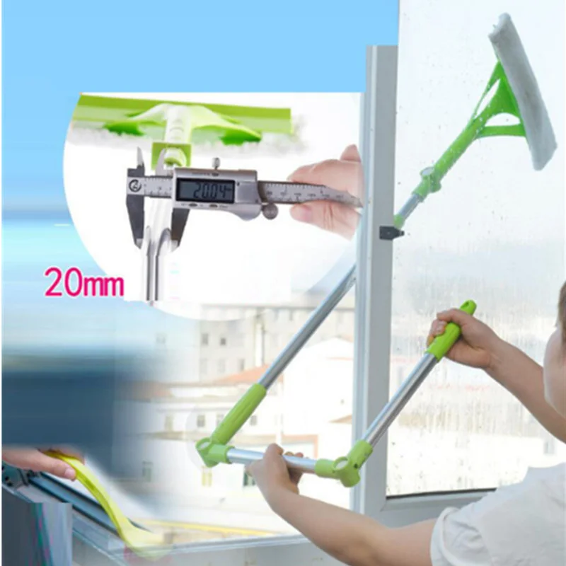 

Glass Window Cleaning Brush Tool Telescopic Rod Cleaning Window Device Double Side Glass Scraper Wiping Home Cleaning Brush
