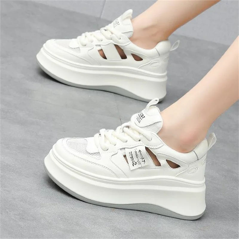 Женские кожаные туфли на танкетке 6 см