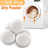 6pcs reusable wool dryer balls softener laundry home washing 456cm fleece dry kit ball useful washing machine accessories