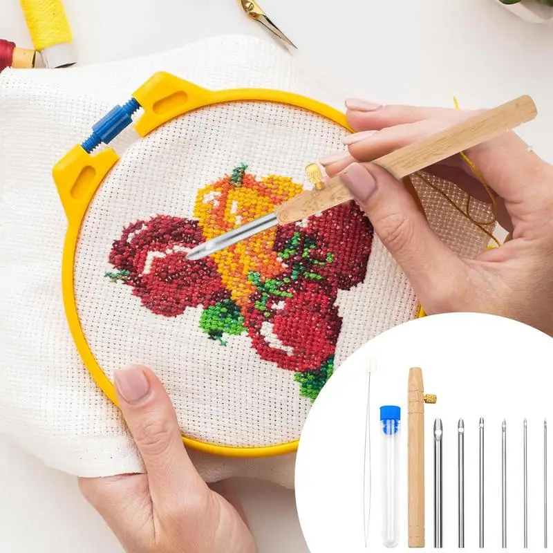 Набор перфораторов регулируемый инструмент для вышивания нитевдеватель набор