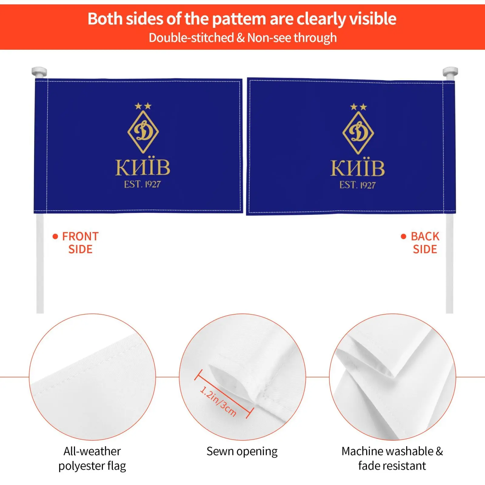 Динамо Киев Золотой Открытый Декор флаг автомобиль Ки? В Football Club Dynamo Kyiv |