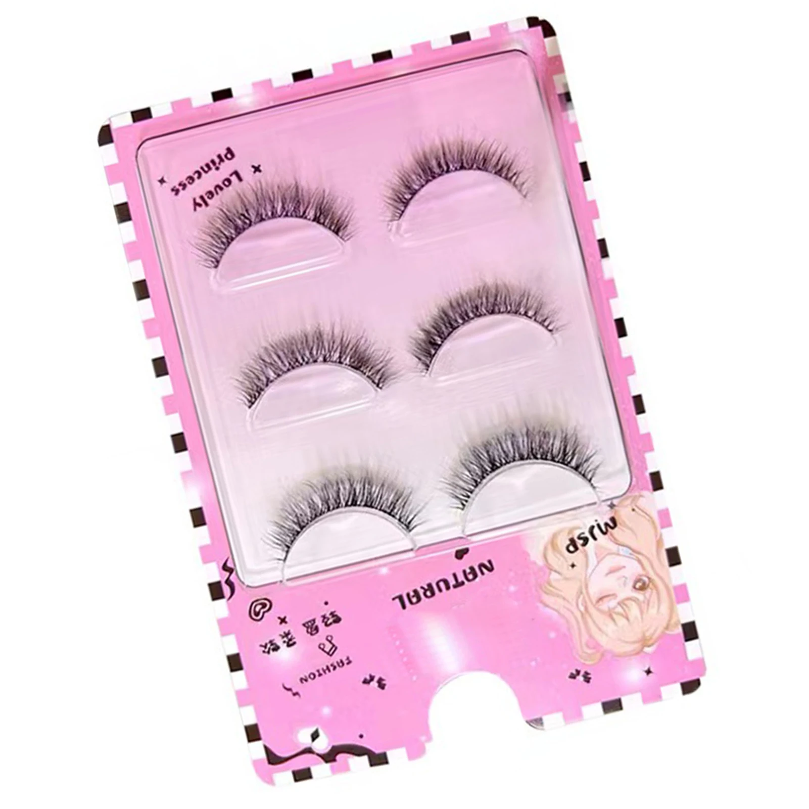 

3D Effect Grafting Eyelashes Pack 11mm Long Thick Fuzzy Lashes Reusable Light Cosplay Makeup DIY Eyelashes MH88